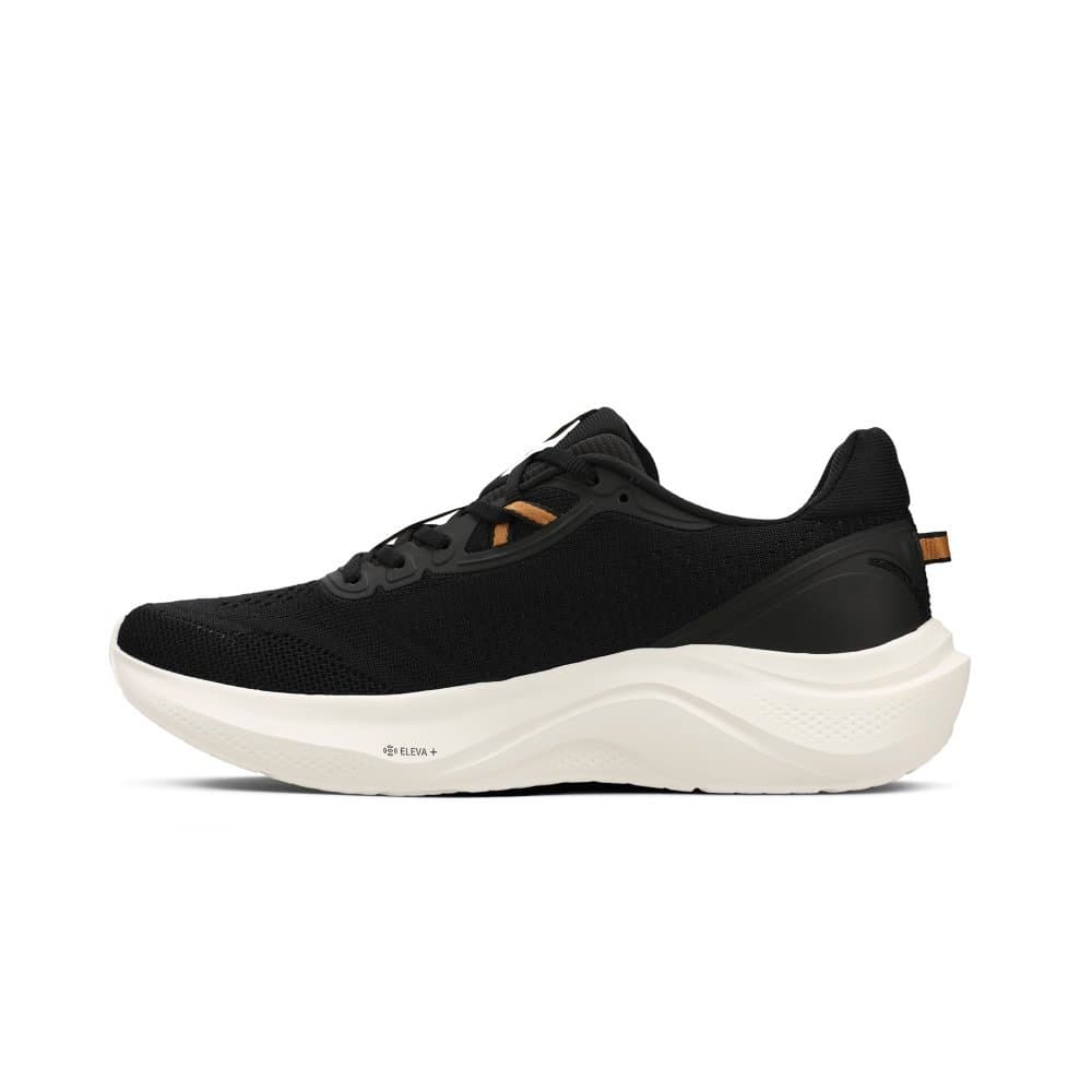 Tênis Olympikus Persist Masculino preto e branco com solado branco e detalhes em marrom