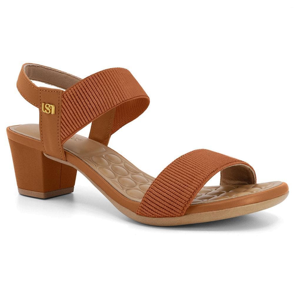 SANDALIA USAFLEX ELASTICO SALTO BLOCO REF UD28005 FEMININO