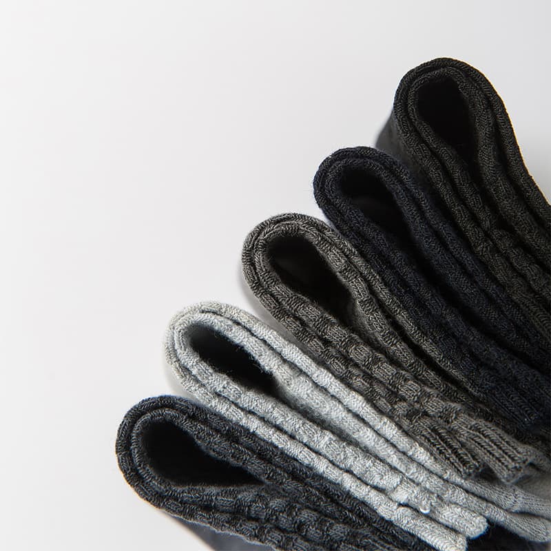 Novos pares de meias masculinas de fibra de bambu 5/10 - Meias de negócio e casual de cano médio, respiráveis, para
