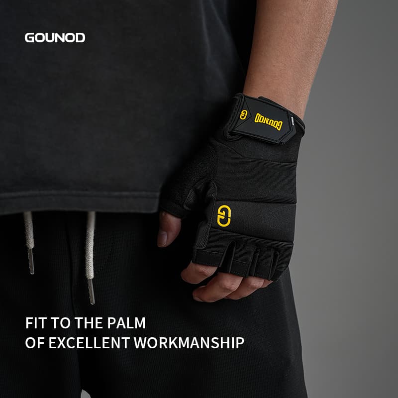 Novas luvas de treino GOUNOD, luvas de levantamento de peso, luvas antiderrapantes e resistentes ao desgaste para