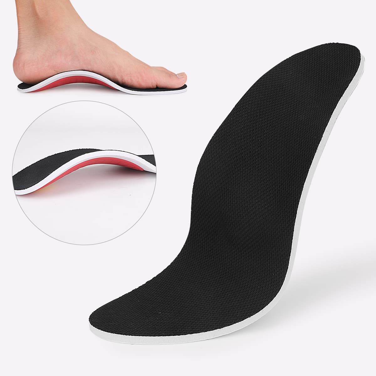  1 Par de Palmilhas Ortopédicas - Palmilhas Absorventes de Impacto para Fascite Plantar Masculina e Feminina - Palmilhas