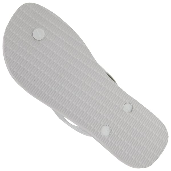 Detalhe da sola do Havaianas Top Flip Flop Unisex cinza, com pontos de fixação.