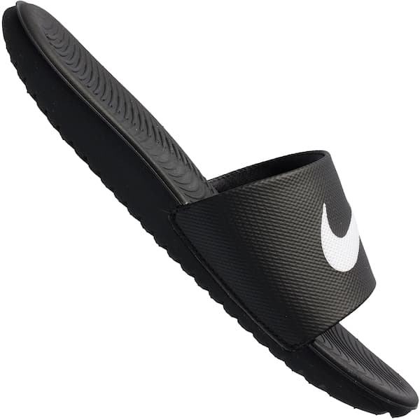 Chinelo infantil Nike Kawa preto e branco