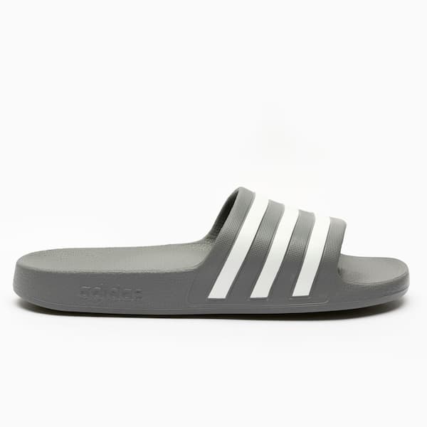 Chinelo Adidas Adilette Aqua cinza e branco