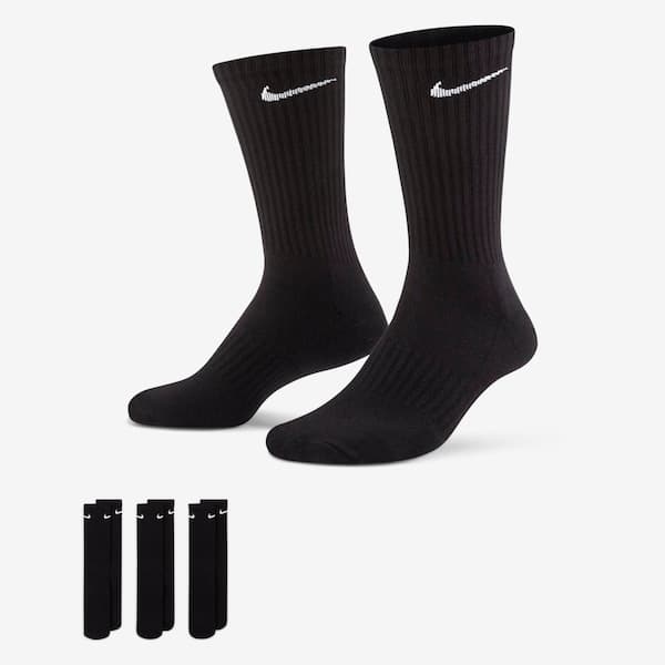 Kit de Meias Nike Everyday Cushioned Crew Cano Alto Unissex