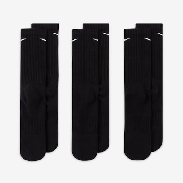 Kit de Meias Nike Everyday Cushioned Crew Cano Alto Unissex