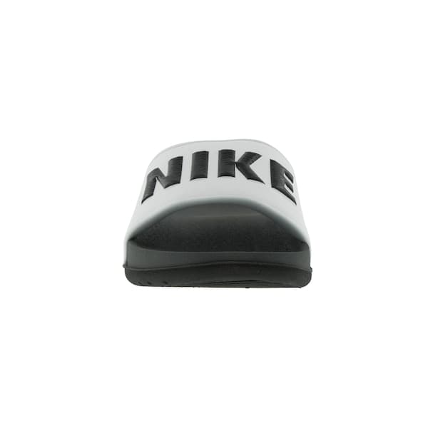 Nike Offcourt Slide, chinelo masculino branco e preto com logo.
