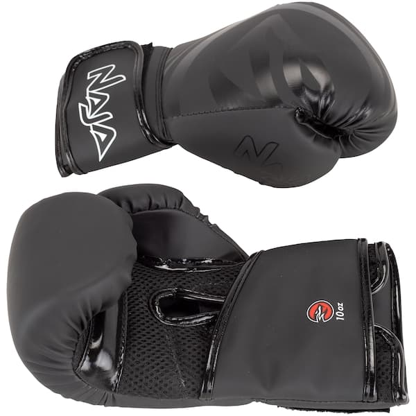 Kit de Boxe Naja: Bandagem + Protetor Bucal + Luvas de Boxe Black - 10 OZ - Adulto