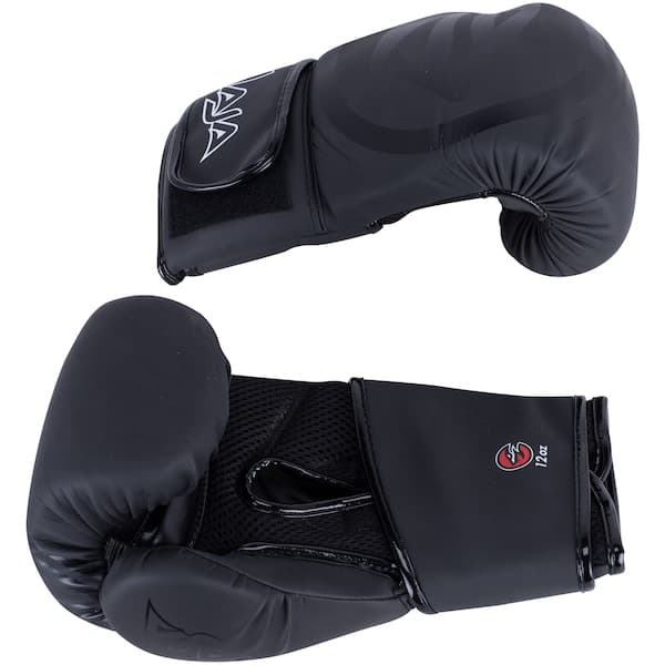 Kit de Boxe Naja: Bandagem + Protetor Bucal + Luvas de Boxe Black - 12 OZ - Adulto