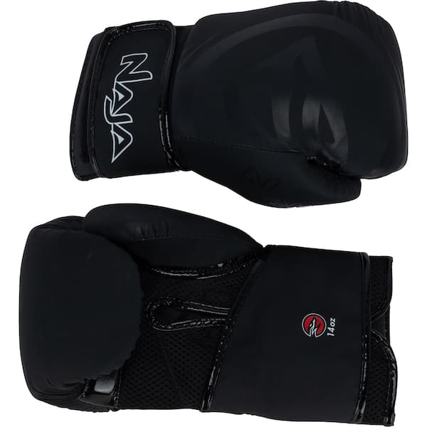 Kit de Boxe Naja: Bandagem + Protetor Bucal + Luvas de Boxe Black - 14 OZ - Adulto