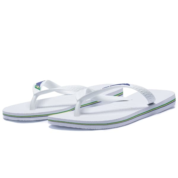 Chinelo Havaianas Brasil Logo - Masculino branco