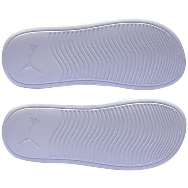 Solado branco do Puma Popcat 20 Bdp Slide Masculino, com design de ondas, feito no Brasil.
