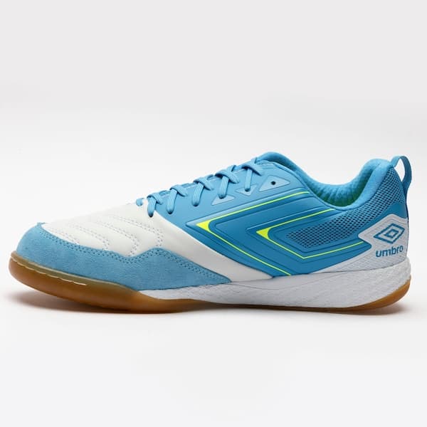 Chuteira Futsal Adulto Umbro Pro 5 Bump Azul e Branco