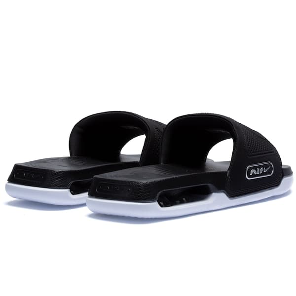Nike Air Max Cirro Slide Sandal Adulto Black, com sola branca e detalhes em preto.