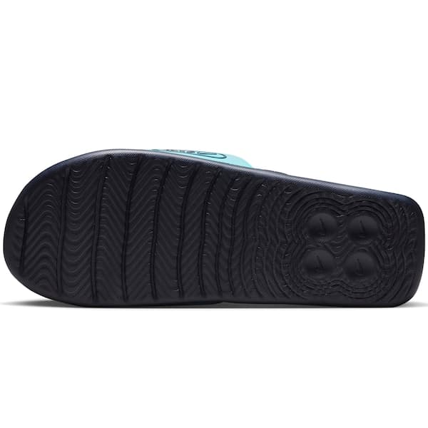 Sola da sandália Nike Air Max Cirro Slide para adultos, verde e preto, com design antiderrapante.