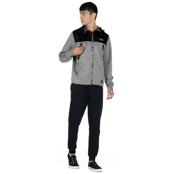 Jaqueta de Moletom HD com Capuz Cang Aberto 9162A - Masculina