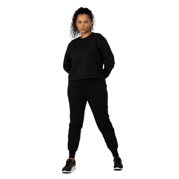 Blusa de Moletom Feminina Oxer com Recorte Texturizado na Lateral
