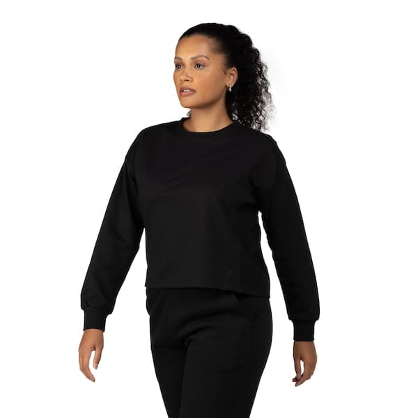 Blusa de Moletom Feminina Oxer com Recorte Texturizado na Lateral