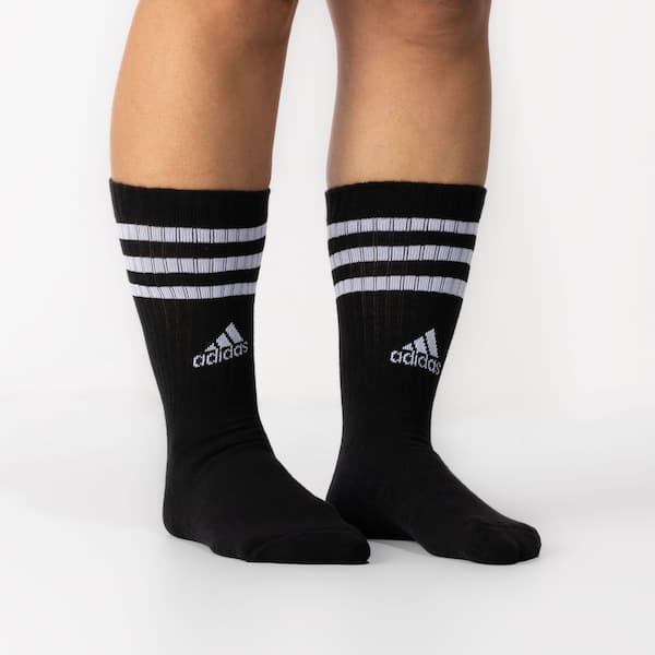 Kit de Meia Cano Alto Adidas 3 Listras Adulto