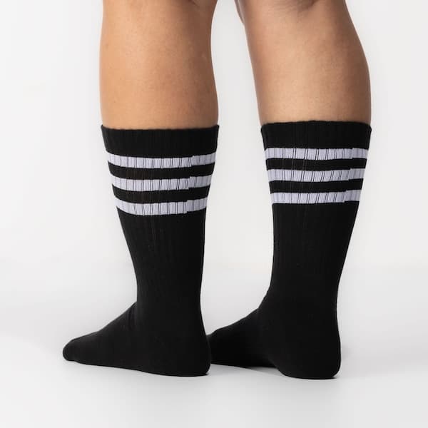 Kit de Meia Cano Alto Adidas 3 Listras Adulto