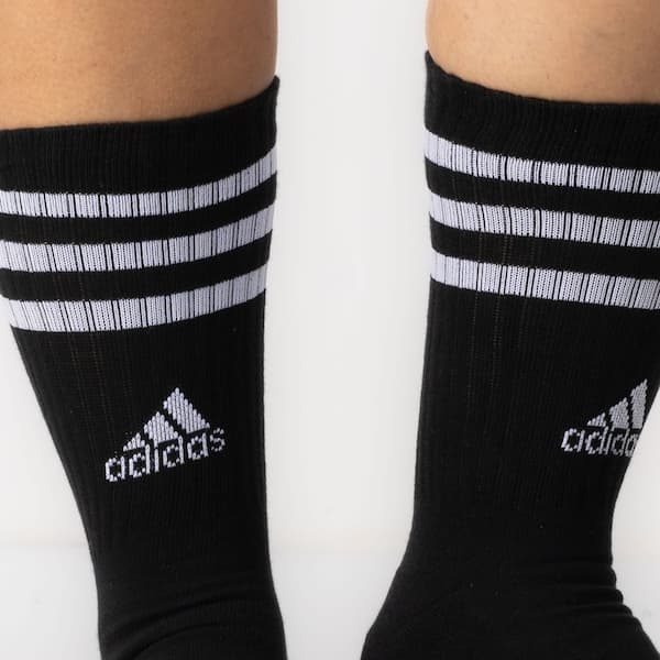 Kit de Meia Cano Alto Adidas 3 Listras Adulto