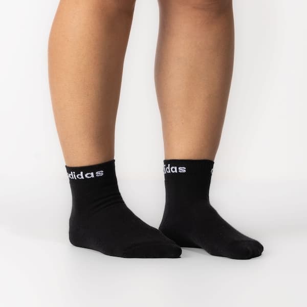 Kit de Meias adidas Logo Linear Ankle - com 3 Pares - Adulto