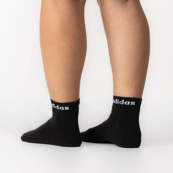 Kit de Meias adidas Logo Linear Ankle - com 3 Pares - Adulto