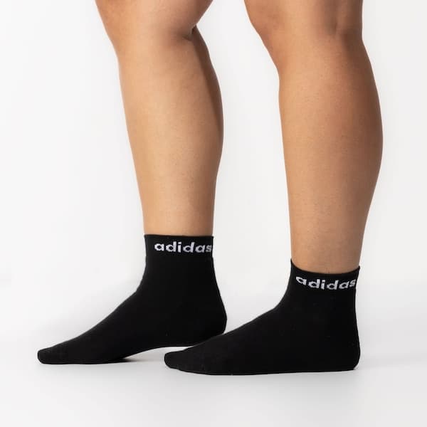 Kit de Meias adidas Logo Linear Ankle - com 3 Pares - Adulto