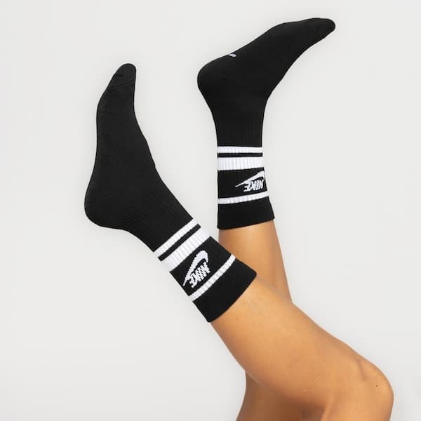 Kit de Meias Cano Alto Nike Essential Crew 3 Pares Adulto