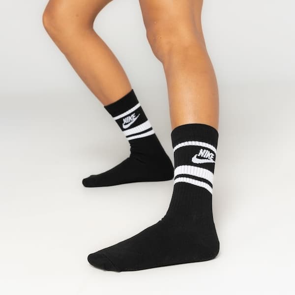 Kit de Meias Cano Alto Nike Essential Crew 3 Pares Adulto