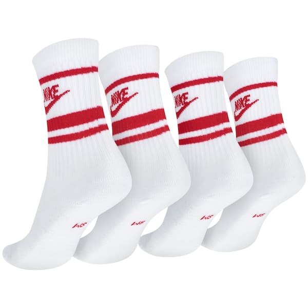Kit de Meias Cano Alto Nike Essential Crew 3 Pares Adulto