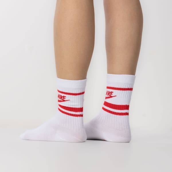 Kit de Meias Cano Alto Nike Essential Crew 3 Pares Adulto