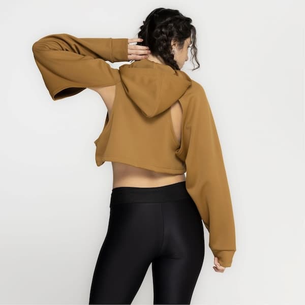 Blusa de Moletom Cropped Feminina adidas com Capuz Hiit