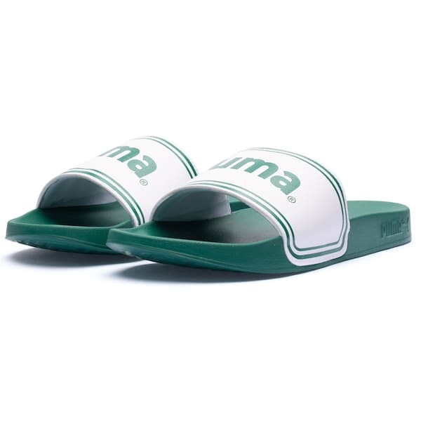 Chinelo Slide Puma Leadcat 2.0 Team BDP - Adulto, verde e branco