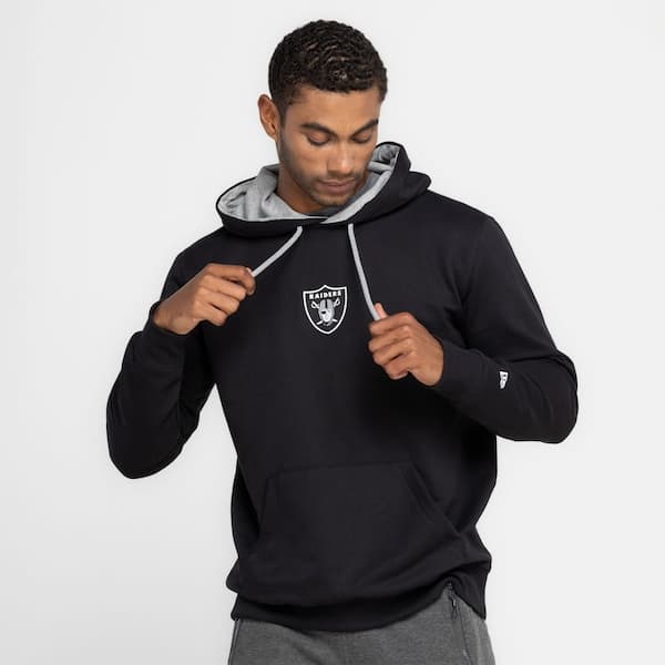 Blusa de Moletom Las Vegas Raiders New Era NFL Masculina com Capuz Básico Sazon