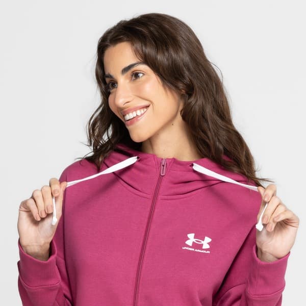 Jaqueta de Moletom Feminino Under Armour com Capuz Rival Fleece