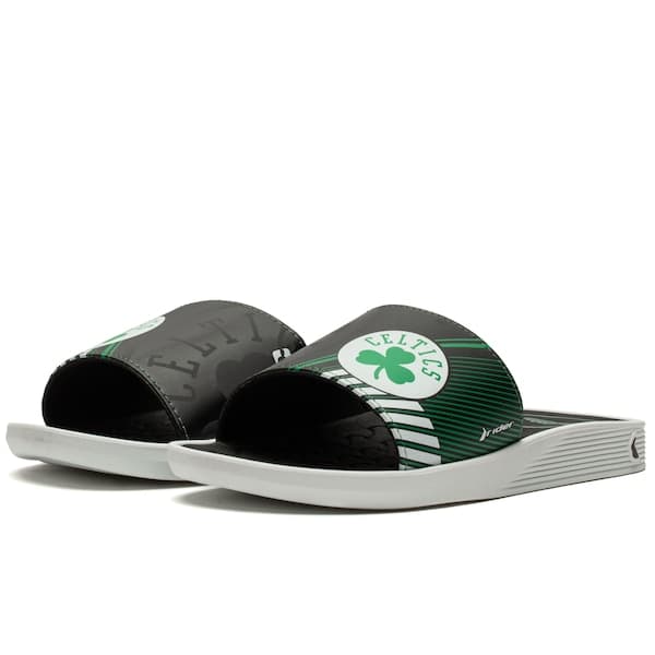 Chinelo esportivo preto Boston Celtics NBA Rider Pump II para adultos