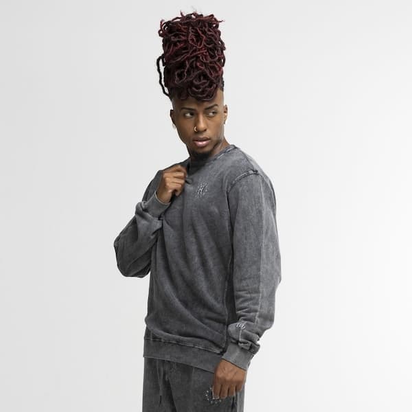Blusa de Moletom Huf Careca Galaxy Faded Crewnec
