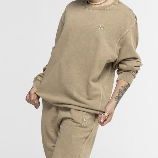 Blusa de Moletom Huf Careca Galaxy Faded Crewnec