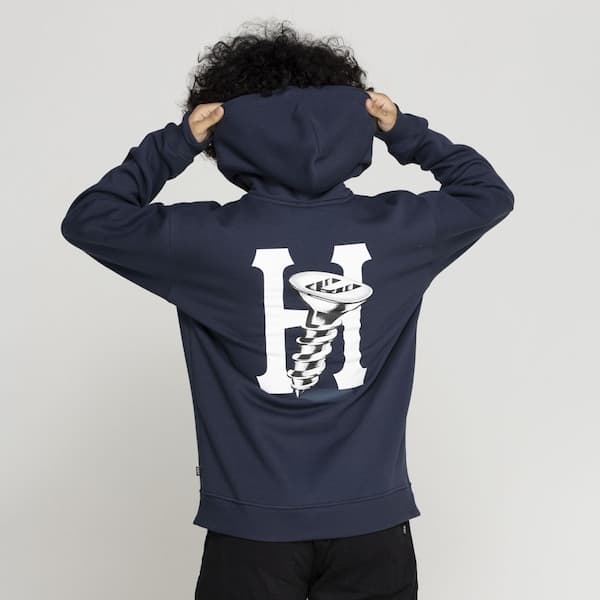 Blusa de Moletom Huf com Capuz Canguru Hardware