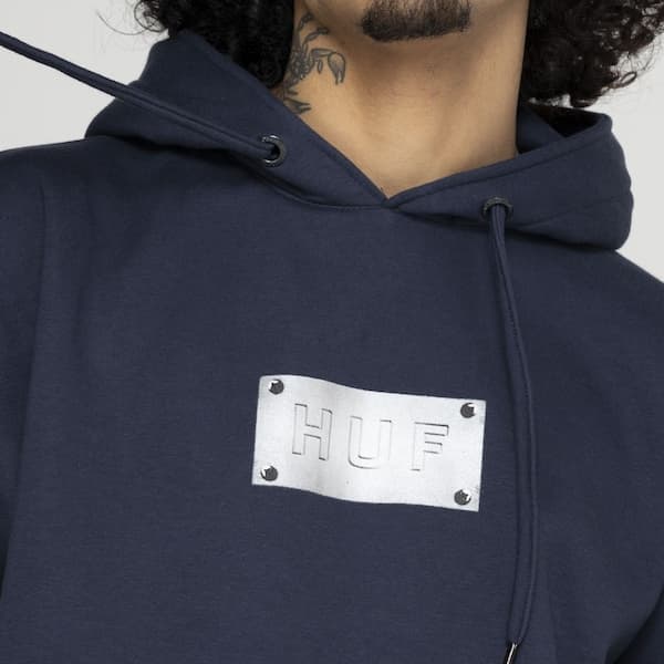 Blusa de Moletom Huf com Capuz Canguru Hardware