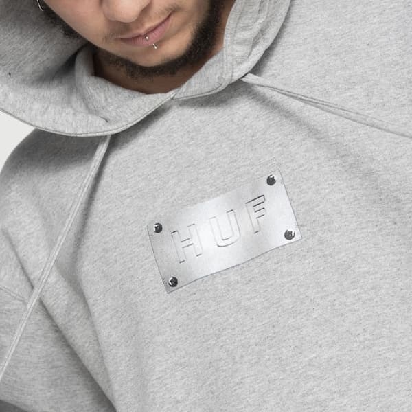 Blusa de Moletom Huf com Capuz Canguru Hardware