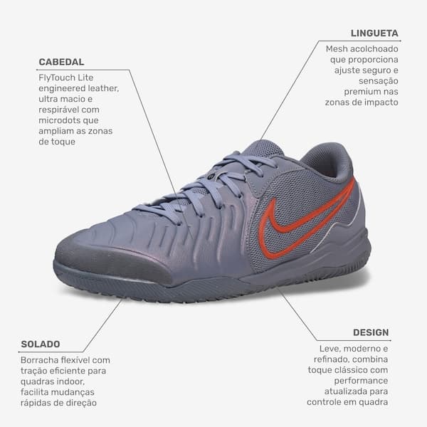 Chuteira Futsal Adulto Nike Tiempo Legend 10 Academy
