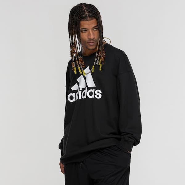 Blusão adidas sem Capuz Moletom Big Logo