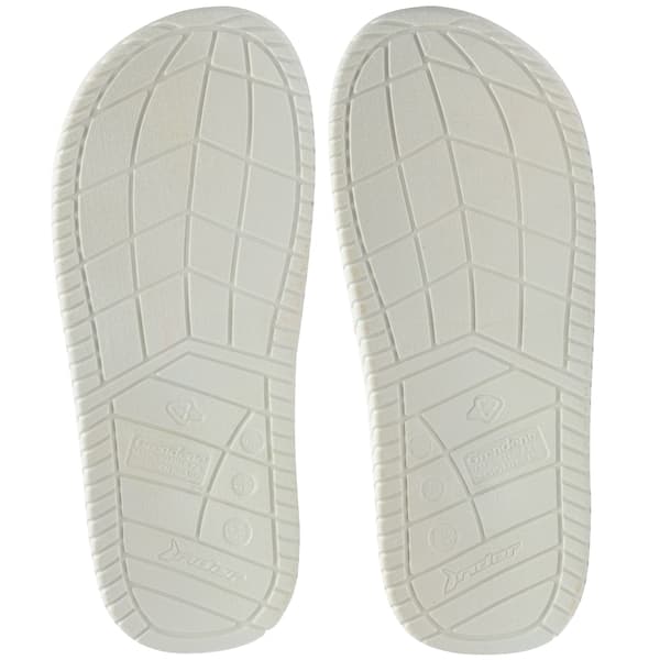 Sola da sapatilha Rider Pump II Slide Slipper com design pontilhado, cor branca.