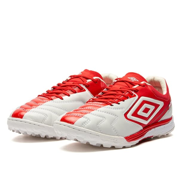 Chuteira de futebol Umbro Adamant Master Class Pro Bump England branca e vermelha