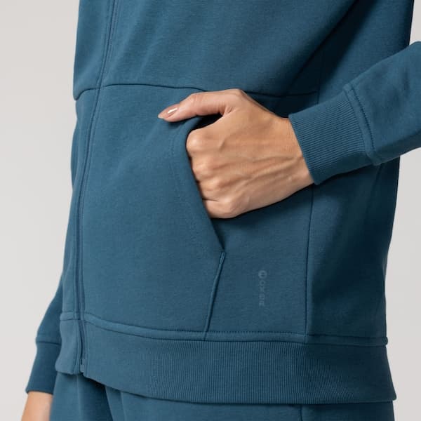 Jaqueta de Moletom Feminina Oxer com Capuz Bex Selado