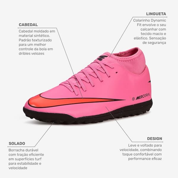 Chuteira Society Adulto Nike Mercurial Superfly 10 Club Mds