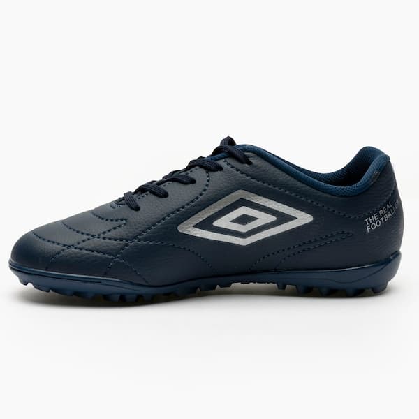 Chuteira Society Infantil Umbro Class azul marinho e cinza