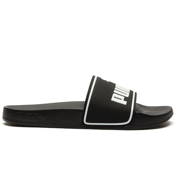 Chinelo slide Puma Leadcat 20 Adulto preto com logo branco